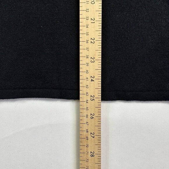 Luxe 360  Women’s Sweater M Black Mock Neck Turtle Neck Gold Zipper MCM Madmen - Picture 13 of 14